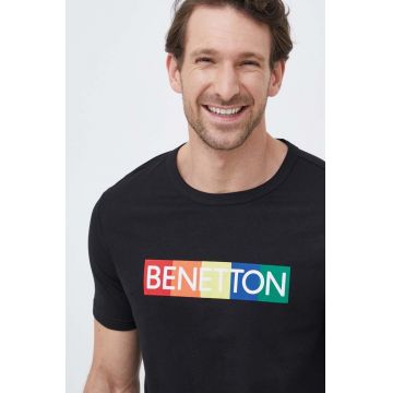 United Colors of Benetton tricou din bumbac cu imprimeu