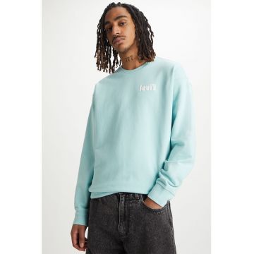 Bluza sport relaxed fit cu decolteu la baza gatului