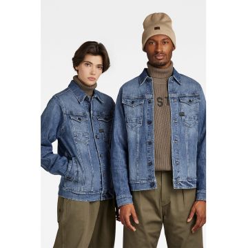 Jacheta unisex slim fit de denim cu aspect decolorat Arc