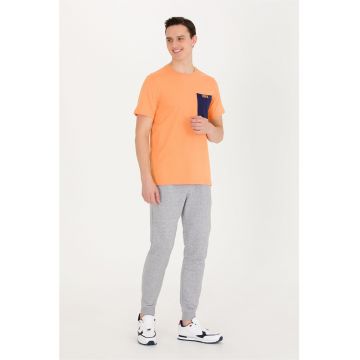 Pantaloni sport din amestec de bumbac cu logo brodat