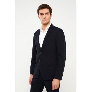 Sacou regular fit cu revere decupate