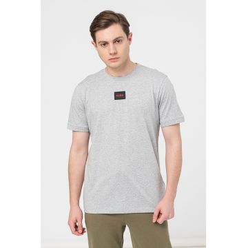 Tricou de bumbac cu aplicatie logo Diragolino