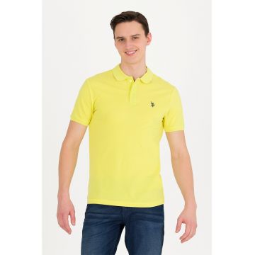 Tricou polo slim fit din amestec de bumbac