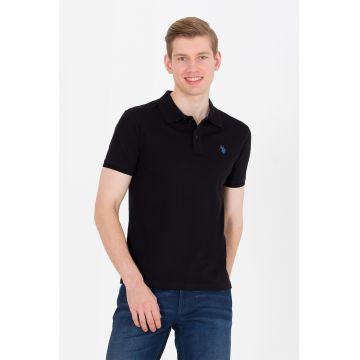 Tricou polo slim fit din amestec de bumbac