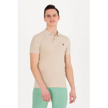 Tricou polo slim fit de bumbac