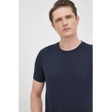 BOSS tricou din bumbac bărbați, culoarea bleumarin, uni 50468395