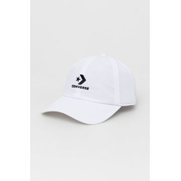 Converse șapcă culoarea alb, cu imprimeu 10022131.A02-White Converse șapcă culoarea alb, cu imprimeu 10022131.A02-White