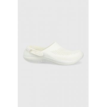 Crocs papuci culoarea alb