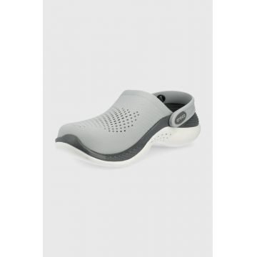 Crocs papuci Literide 360 Clog culoarea gri 206708 Light Grey