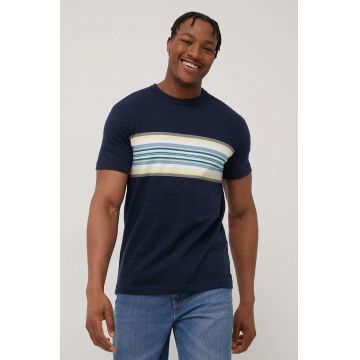 Quiksilver tricou din bumbac culoarea albastru marin, modelator