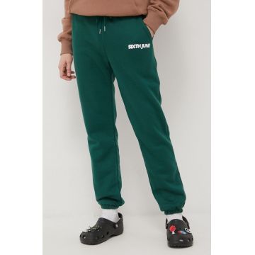 Sixth June pantaloni barbati, culoarea verde, cu imprimeu
