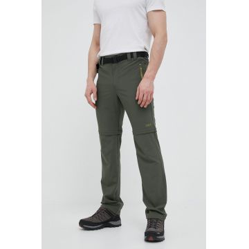 CMP pantaloni barbati, culoarea verde, drept