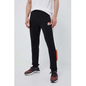 Ellesse pantaloni de trening culoarea negru, cu imprimeu