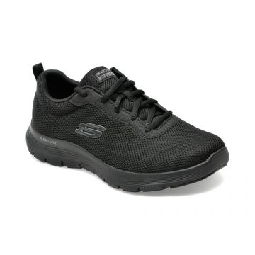 Pantofi sport SKECHERS negri, FLEX ADVANTAGE 4.0, din material textil