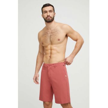 Quiksilver pantaloni scurti de baie barbati, culoarea rosu, neted