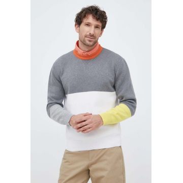 United Colors of Benetton pulover barbati, culoarea gri, light