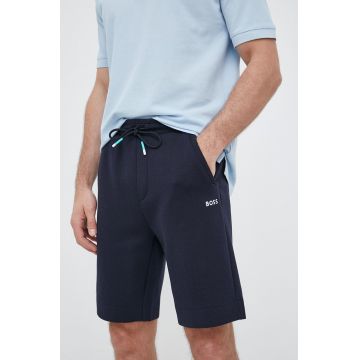 BOSS pantaloni scurti BOSS GREEN barbati, culoarea albastru marin