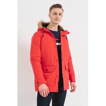 Jack & Jones - Geaca cu gluga si garnitura de blana sintetica Winner