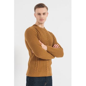 Jack & Jones - Pulover cu decolteu la baza gatului si torsade Raig