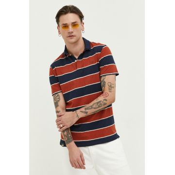 Superdry polo de bumbac culoarea rosu, modelator