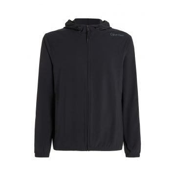 Hanorac cu logo cu fermoar - pentru fitness