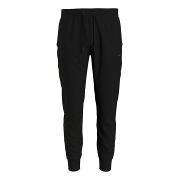 Pantaloni cu croiala conica si snururi de ajustare pentru antrenament