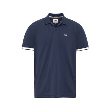 Tricou polo din pique cu logo