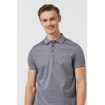 Tricou polo regular fit cu logo discret