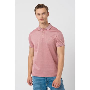 Tricou polo regular fit cu logo discret