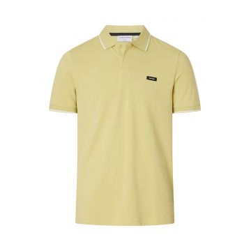Tricou polo slim fit din material pique