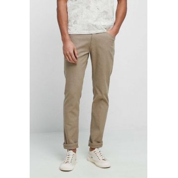 Medicine pantaloni barbati, culoarea bej, mulata