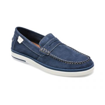 Mocasini OTTER bleumarin, 8977, din piele intoarsa