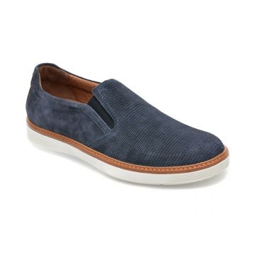 Pantofi OTTER bleumarin, 8964, din piele intoarsa