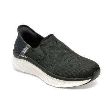 Pantofi sport SKECHERS negri, D LUX WALKER, din material textil