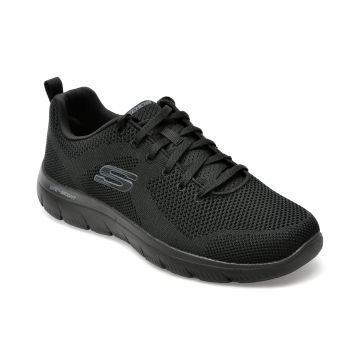 Pantofi sport SKECHERS negri, SUMMITS, din material textil