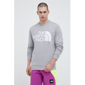 The North Face bluză barbati, culoarea gri, cu imprimeu NF0A4M7WDYX1-DYX1