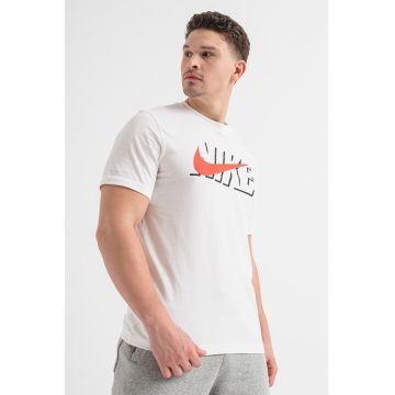 Tricou cu imprimeu logo Swoosh Block