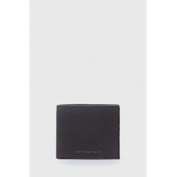 Emporio Armani portofel de piele barbati, culoarea gri