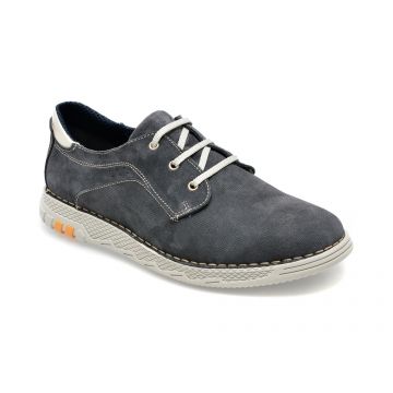 Pantofi OTTER bleumarin, 8961, din piele intoarsa