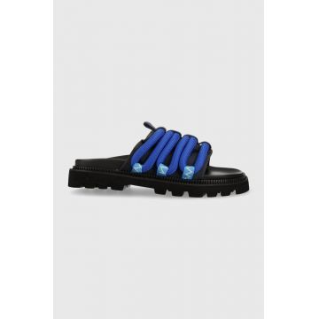 Tommy Jeans papuci SANDAL ROPE barbati, culoarea albastru marin, EM0EM01149