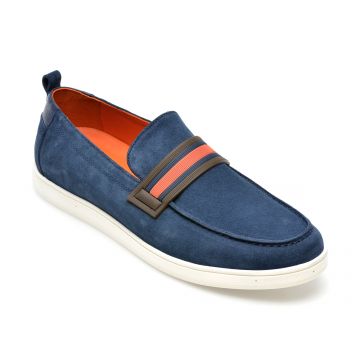 Mocasini EPICA albastri, 3459, din piele intoarsa