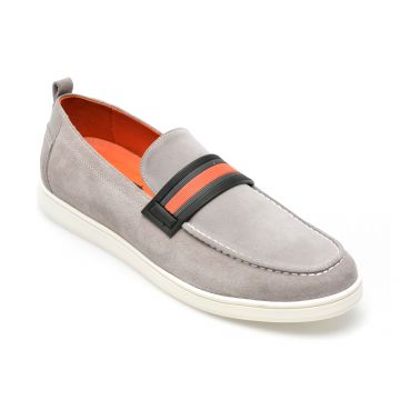 Mocasini EPICA gri, 3459, din piele intoarsa