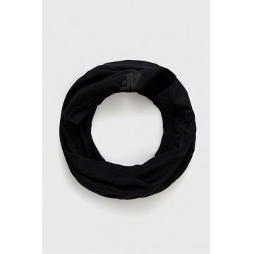 4F fular impletit culoarea negru, neted