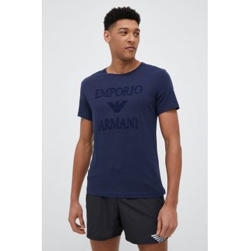 Emporio Armani Underwear culoarea albastru marin, cu imprimeu