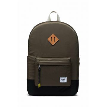 Herschel rucsac 11238-05738-OS Heritage culoarea verde, mare, neted