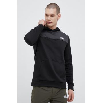 The North Face hanorac Reaxion culoarea negru, cu glugă, neted