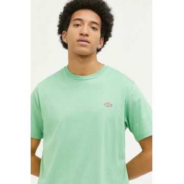 Dickies tricou din bumbac culoarea verde, neted