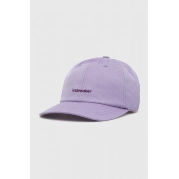 Icebreaker sapca culoarea violet, cu imprimeu