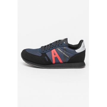 Pantofi sport cu garnitura logo supradimensionata
