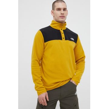 The North Face hanorac Glacier culoarea galben, modelator